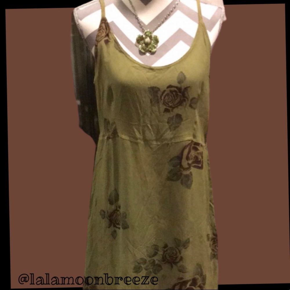 🌺 🎉!!!!Summer green floral dress - Picture 10 of 12